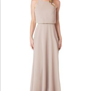 Bari Jay Beige/Cream Two-Piece Look Bridesmaid Dress, Sz. 4